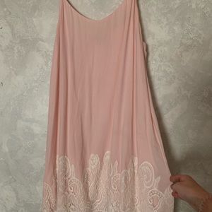 Pink strapless dress